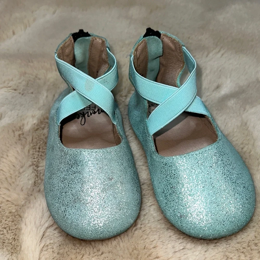 Monkey Feet Sparkly light Blue Dress Shoes